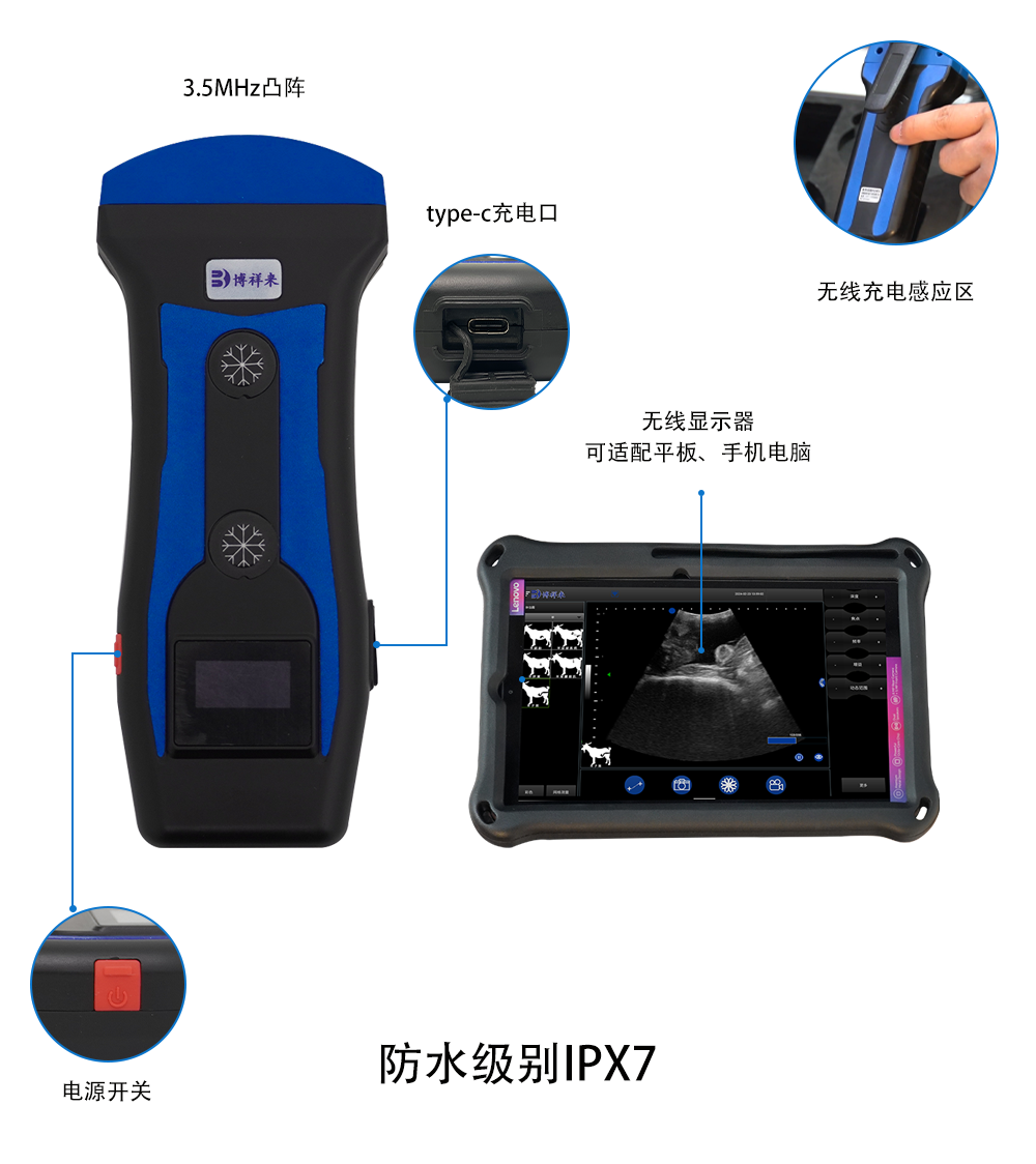 无线多普勒彩色鱼用B超机
